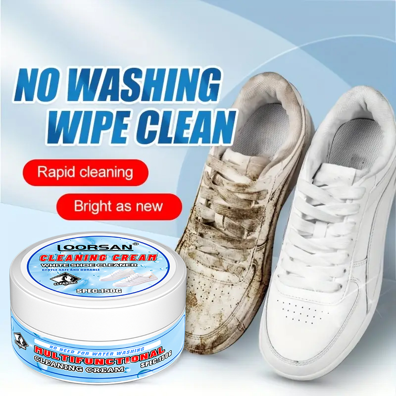 Sneaker Cleaner - ครีมทำความสะอาดรองเท้าอเนกประสงค์ LOORSAN สีขาว ไม่ต้องล้าง เช็ดทำความสะอาดรองเท้าผ้าใบ ขจัดคราบเร็ว