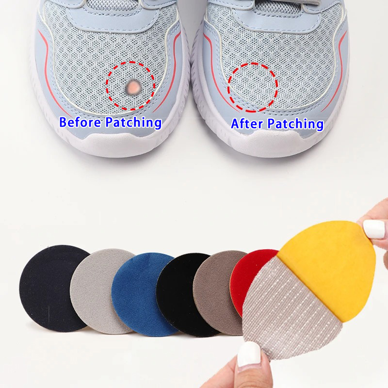 Sneaker Shoe Care Kit - ซ่อมรองเท้าผ้าใบ แพทช์ป้องกันการสึกหรอ สติ๊กเกอร์รองเท้า ตัวป้องกันส้นเท้า แพทช์กาว ซ่อมแซมผลิตภัณฑ์เครื่องมือดูแลเท้า