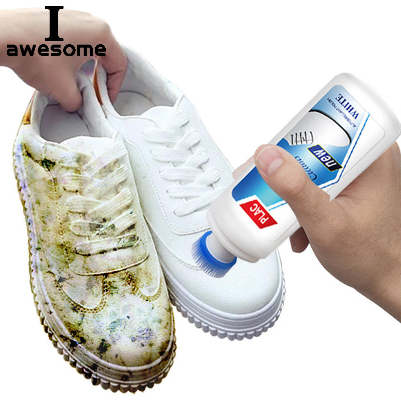 Sneaker Cleaner - Iawesome สีขาวรองเท้าทําความสะอาดภาษาโปลิชคําเครื่องมือทําความสะอาดสําหรับรองเท้าหนังลําลองรองเท้าผ้าใบรองเท้าแปรงฟองน้ําอุปกรณ์ Magic Refreshed