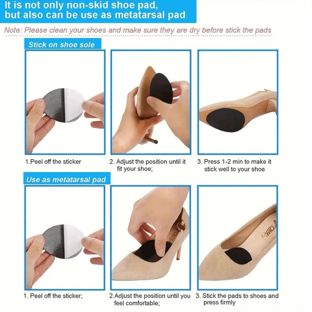 Anti-SLIP ยางรองเท้า Pads 1-3  - Sneaker Shoe Care Kit บทวิจารณ์และราคา