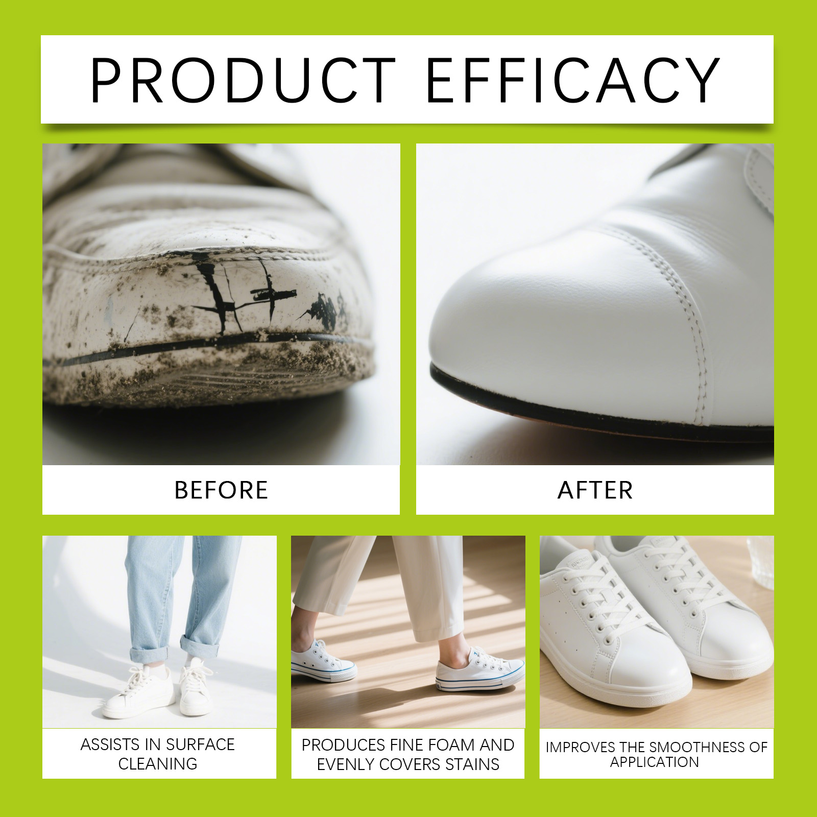 น้ำยาทำความสะอาดรองเท้าสีขาว ช - Sneaker Cleaner บทวิจารณ์และราคา
